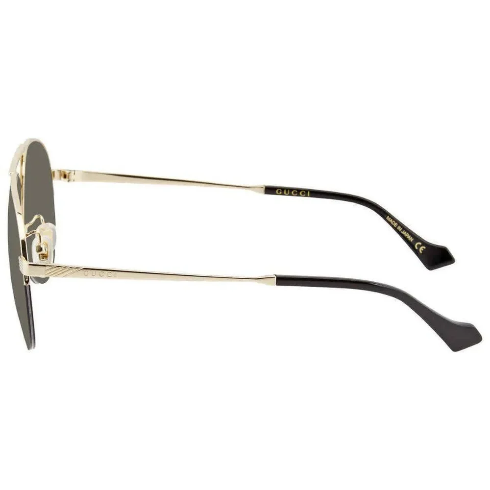 NEW Gucci Grey and Gold Aviator Men's Sunglasses